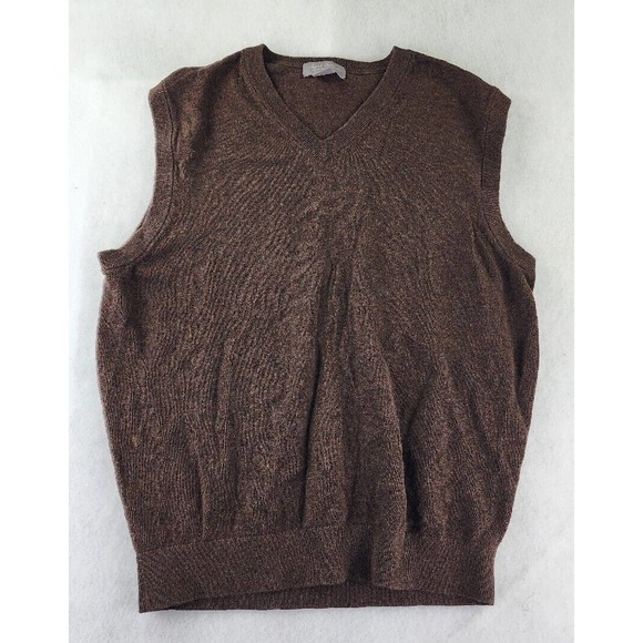 Daniel Cremieux Other - Daniel Cremieux Brown 100% Supima Cotton V Neck Sweater Vest Men's Size L US